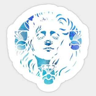 Defiant Woman In Blue Sticker